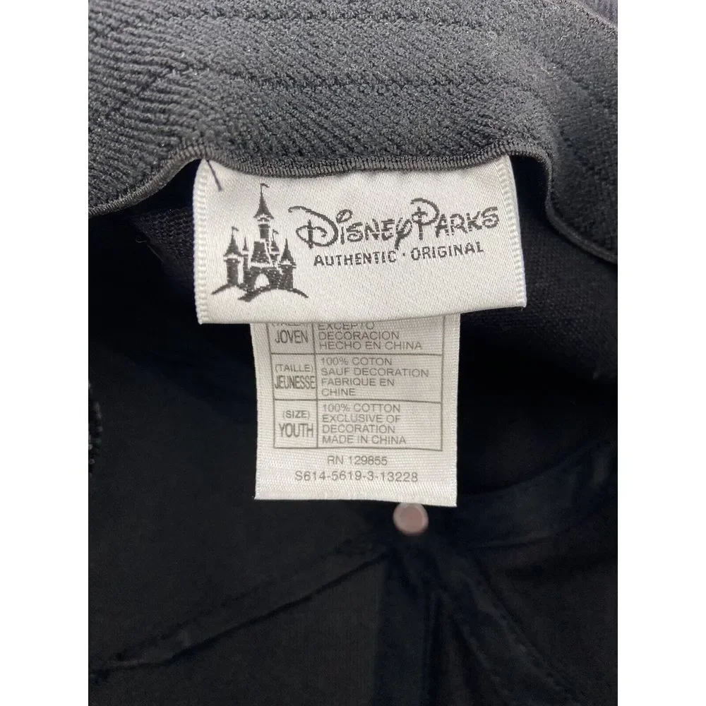 Mickey Mouse Hat Cap Black‎ Disney Parks Authentic Original Youth Size Flat Bill